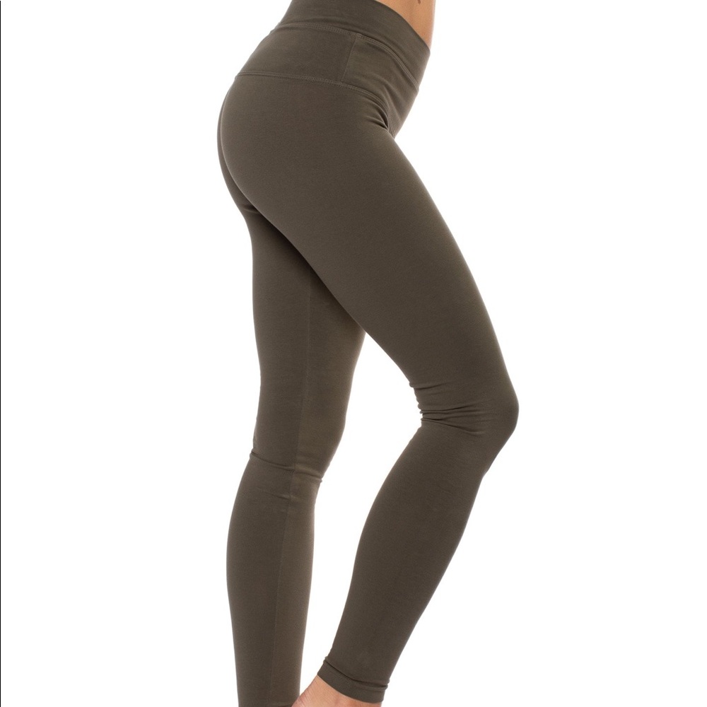 Hard Tail Forever Olive High Rise Ankle Legging